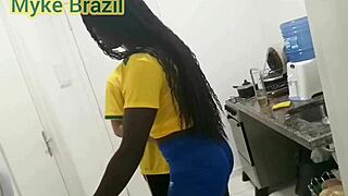 fernanda chocolate crashes myke brazil's copa watch party for epic facial 😈🍆💦
