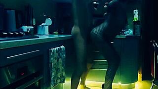 Slender beauty in bodysuit, wanna see her kitchen pounding?