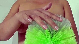 Perverse Milf Stretches Pussy Wildly With Glove And Cleaner Brush