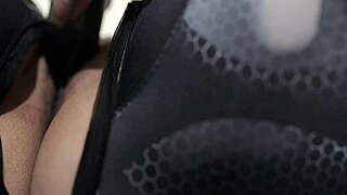 sexy indo spiderman cosplay teen fucks bottle deep in miniskirt