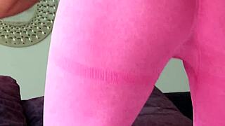 squats workout with me featuring tight leggings ass view