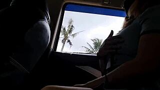 pinay teacher bent over car hood creampie fucked by lucky fan pov riding wet pussy wildly