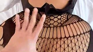 Sexy Latina's Sheer Pantyhose Hides Nothing as She's Destroyed in Hotel Fuck Fest
