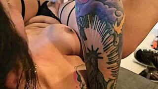 Sabrina Sabrok and Barbara Salas share bent-over big tit threesome bliss