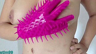 Perverse Milf Stretches Pussy Wildly With Glove And Cleaner Brush