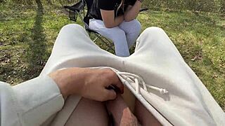 early morning outdoor pussy cum eating with bts wife showoff