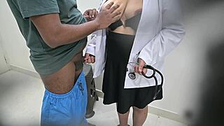 doctor playfully interacts with patient in hospital room