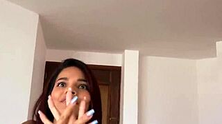 mila garcia sucks big dick rides hard in hotel swallows cum