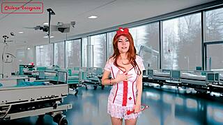 Perverse Nurse JOI Teases Patient with Toys in Hospital Uniform