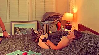 Stripper granny Carmen gets ripped clothes hardcore creampie in missionary pov