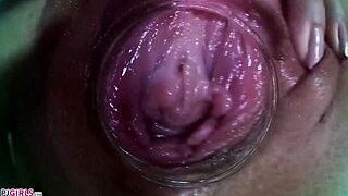 camera plunges DEEP INSIDE paula shy's tight pussy close up