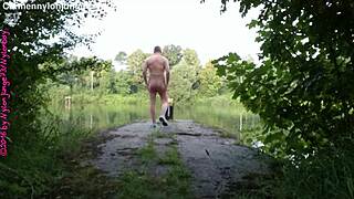 Nylon posing fun outdoors at Mittellandkanal anleger spot 😏👣🌤️