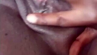 Girlfriend's Teasing Masturbation Session from Afar