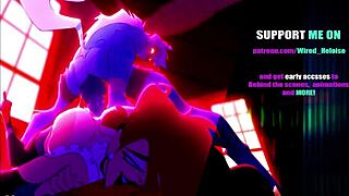 Chubby Redhead Milf in Anime Hentai Threesome Gangbang