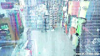 Innocent blonde shoplifter's tight pussy stretched deep