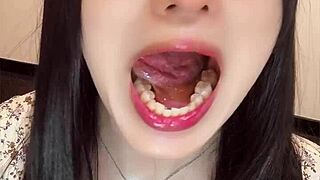 Short clip teasing tooth fetish details up close