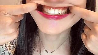 Short clip teasing tooth fetish details up close
