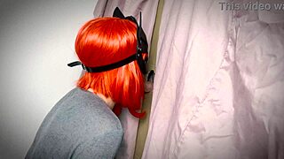 Ginger Girl Screams Discovering Gloryhole Cock Tease!