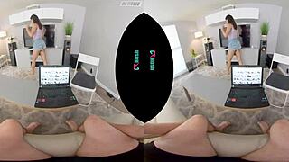 brooklyn gray catches boyfriend watching porn now she rides cowgirl creampie 😲💦