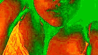 Exotic Colombian brunette flashes and licks her wet pussy close-up