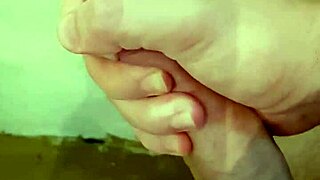 Monster cock cums hard in the shower during intense masturbation session