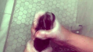He convinces her to try first-time anal in the shower his huge cock worries her