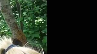 Hey cutie, wanna see this blonde tinder girl's public outdoor blowjob skills?