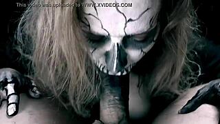 skeleton girl sucks monster cock halloween horror 🍆👻