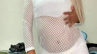 Rica angelita transsexual flaunts her rich full senos in crossdressing tease