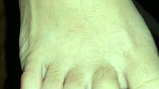 creamy footjob toes get blasted with hot cum explosion