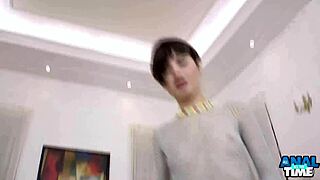 nasty milf's wet pussy lips stretched by rough anal breeding