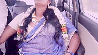 Beautiful Indian Tourist Dirty Talks Driver During Steamy Car Fuck Session