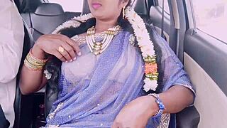 Beautiful Indian Tourist Dirty Talks Driver During Steamy Car Fuck Session