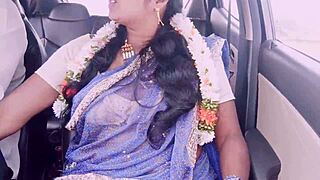 Beautiful Indian Tourist Dirty Talks Driver During Steamy Car Fuck Session