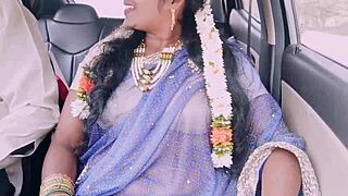 Beautiful Indian Tourist Dirty Talks Driver During Steamy Car Fuck Session