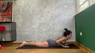 yoga poses boost libido with curvy babe gym workout pt 2.