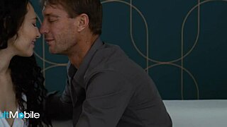 delicate brunette seduces for missionary creampie finish