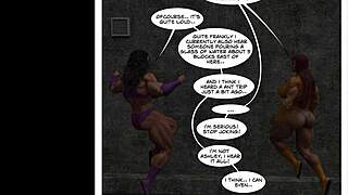 female muscles explode in superhero growth transformation comic