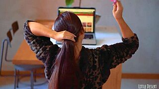 gorgeous girls lace up for sensual see-through pussy tease.