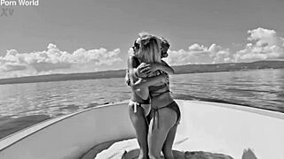 uhh deck divas candee licious veronica leal share huge cock boat dp chaos