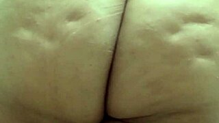 babe rides dildo front and back, moaning her orgasm warnings loud