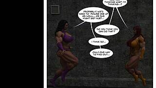female muscles explode in superhero growth transformation comic
