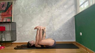 yoga poses boost libido with curvy babe gym workout pt 2.