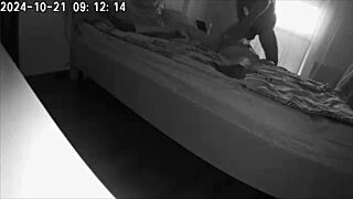 wife catches husband pounding housekeeper on hidden cam!