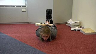Blonde Teen Violet Haze Bound and Gagged as Bondage Real Estate Agent