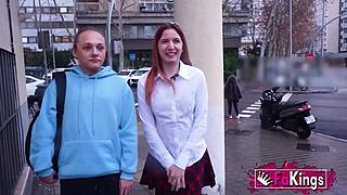 petite redhead astrid ortiz roughly fucks her classmate in quick hot sex