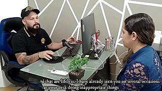 curvy latina milf sucks boss cock deep then swallows his hot load