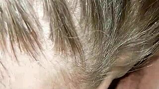 feel her hairy milf pussy and arse clench as she squirts from my fat cock pounding