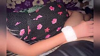 Young Mexican sneaks in for homemade bed fuck