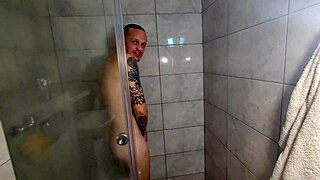 saw him in the shower and couldn't resist getting closer